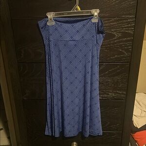 LuLaRoe Blue Geometric A-Line Skirt